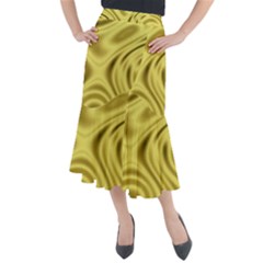 Golden Wave Midi Mermaid Skirt by Sabelacarlos