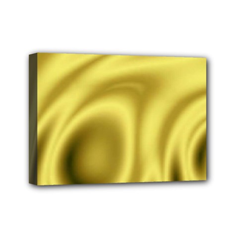 Golden Wave 2 Mini Canvas 7  X 5  (stretched) by Sabelacarlos