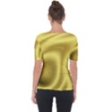 Golden Wave 2 Shoulder Cut Out Short Sleeve Top View2