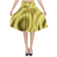 Golden Wave 2 Flared Midi Skirt
