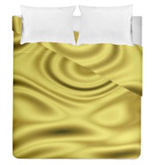 Golden Wave 3 Duvet Cover Double Side (queen Size) by Sabelacarlos