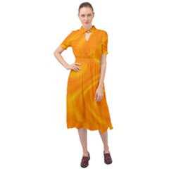 Honey Wave 1 Keyhole Neckline Chiffon Dress by Sabelacarlos