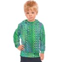 Boho Green Floral Print Kids  Hooded Pullover View1