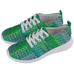 Boho Green Floral Print Men s Lightweight Sports Shoes by SpinnyChairDesigns