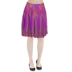 Boho Fuchsia Floral Print  Pleated Skirt by SpinnyChairDesigns