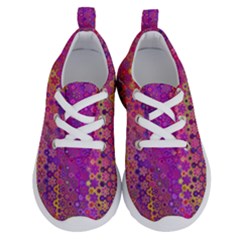 Boho Fuchsia Floral Print  Running Shoes by SpinnyChairDesigns