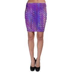 Boho Purple Floral Print Bodycon Skirt by SpinnyChairDesigns