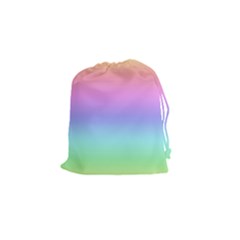 Pastel Rainbow Ombre Gradient Drawstring Pouch (small) by SpinnyChairDesigns