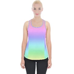 Pastel Rainbow Ombre Gradient Piece Up Tank Top by SpinnyChairDesigns