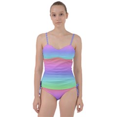 Pastel Rainbow Ombre Gradient Sweetheart Tankini Set by SpinnyChairDesigns