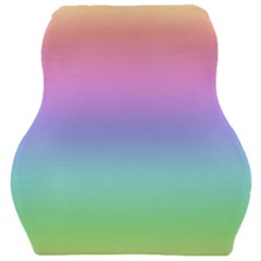 Pastel Rainbow Ombre Gradient Car Seat Velour Cushion  by SpinnyChairDesigns