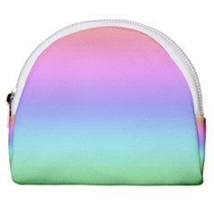 Pastel Rainbow Ombre Gradient Horseshoe Style Canvas Pouch by SpinnyChairDesigns
