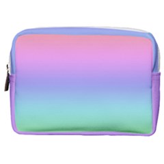 Pastel Rainbow Ombre Gradient Make Up Pouch (medium) by SpinnyChairDesigns