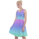 Pastel Rainbow Ombre Gradient Knee Length Skater Dress View1