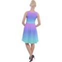 Pastel Rainbow Ombre Gradient Knee Length Skater Dress View2