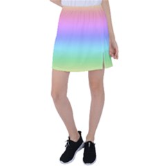 Pastel Rainbow Ombre Gradient Tennis Skirt by SpinnyChairDesigns