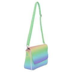 Pastel Rainbow Diamond Pattern Shoulder Bag With Back Zipper by SpinnyChairDesigns