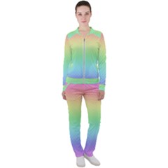 Pastel Rainbow Diamond Pattern Casual Jacket And Pants Set by SpinnyChairDesigns