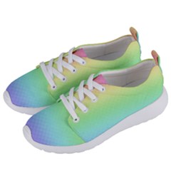 Pastel Rainbow Diamond Pattern Women s Lightweight Sports Shoes by SpinnyChairDesigns