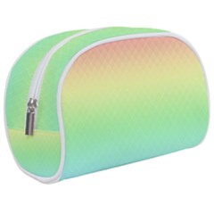 Pastel Rainbow Diamond Pattern Makeup Case (medium) by SpinnyChairDesigns