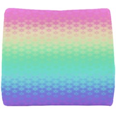 Rainbow Floral Ombre Print Seat Cushion by SpinnyChairDesigns