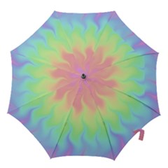 Pastel Rainbow Flame Ombre Hook Handle Umbrellas (large) by SpinnyChairDesigns