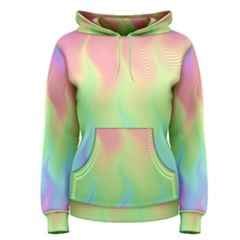 Pastel Rainbow Flame Ombre Women s Pullover Hoodie by SpinnyChairDesigns