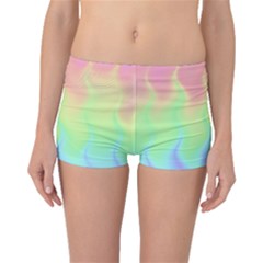 Pastel Rainbow Flame Ombre Boyleg Bikini Bottoms by SpinnyChairDesigns