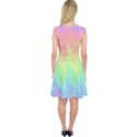 Pastel Rainbow Flame Ombre Capsleeve Midi Dress View2