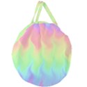 Pastel Rainbow Flame Ombre Giant Round Zipper Tote View2