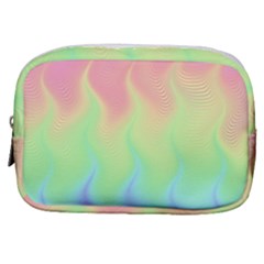 Pastel Rainbow Flame Ombre Make Up Pouch (small) by SpinnyChairDesigns