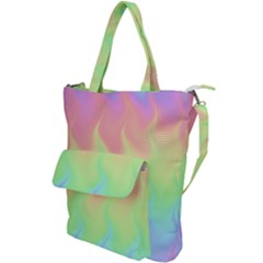 Pastel Rainbow Flame Ombre Shoulder Tote Bag by SpinnyChairDesigns