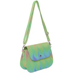 Pastel Rainbow Flame Ombre Saddle Handbag by SpinnyChairDesigns