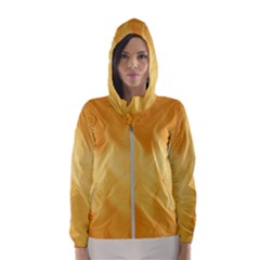 Gold Flame Ombre Women s Hooded Windbreaker by SpinnyChairDesigns