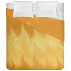Gold Flame Ombre Duvet Cover Double Side (california King Size) by SpinnyChairDesigns