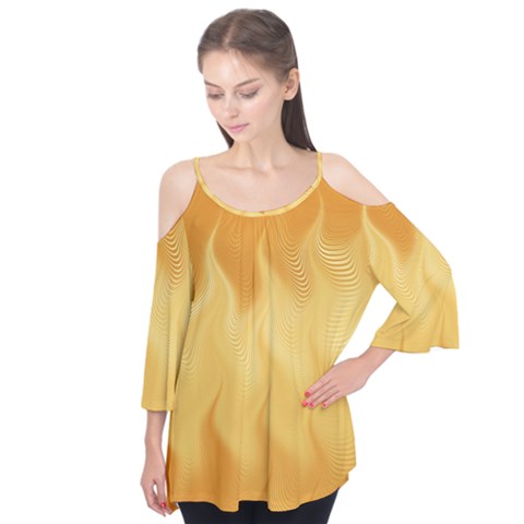 Gold Flame Ombre Flutter Tees by SpinnyChairDesigns