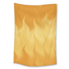Gold Flame Ombre Large Tapestry by SpinnyChairDesigns