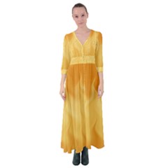 Gold Flame Ombre Button Up Maxi Dress by SpinnyChairDesigns