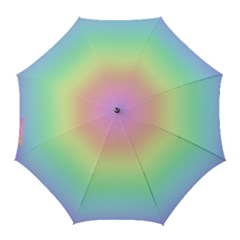 Pastel Rainbow Ombre Golf Umbrellas by SpinnyChairDesigns