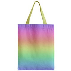 Pastel Rainbow Ombre Zipper Classic Tote Bag by SpinnyChairDesigns