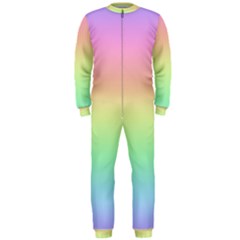 Pastel Rainbow Ombre Onepiece Jumpsuit (men)  by SpinnyChairDesigns