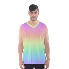 Pastel Rainbow Ombre Men s Basketball Tank Top by SpinnyChairDesigns