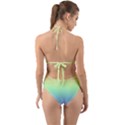Pastel Rainbow Ombre Halter Cut-Out One Piece Swimsuit View2
