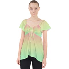 Pastel Rainbow Ombre Lace Front Dolly Top by SpinnyChairDesigns