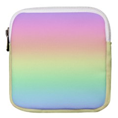 Pastel Rainbow Ombre Mini Square Pouch by SpinnyChairDesigns