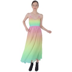 Pastel Rainbow Ombre Tie Back Maxi Dress by SpinnyChairDesigns