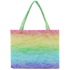 Rainbow Ombre Texture Mini Tote Bag by SpinnyChairDesigns