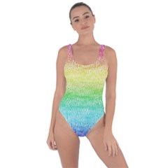 Rainbow Ombre Texture Bring Sexy Back Swimsuit by SpinnyChairDesigns