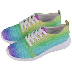 Rainbow Ombre Texture Men s Lightweight Sports Shoes by SpinnyChairDesigns