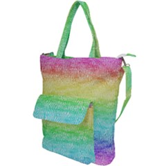 Rainbow Ombre Texture Shoulder Tote Bag by SpinnyChairDesigns